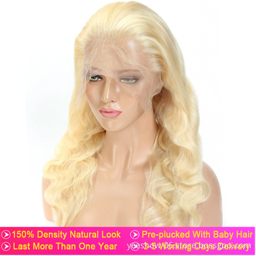 10A 613 body wave Grade Virgin Hair Peruvian Curly Wig Cuticle Aligned Swiss Lace Front Closure Peruvian  Human Hair Wig